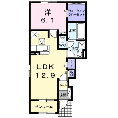 グランソレイユ　Ｕ 101【管理NO：1-025752601-01010】 ★家具家電は申し込み後に搬入しますの外観画像