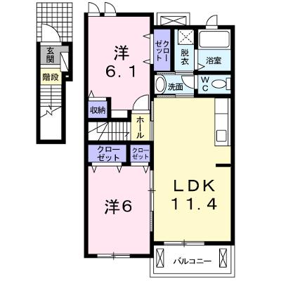 プラーナＢ 202【管理NO：1-015995102-02020】 ★家具家電は申し込み後に搬入しますの外観画像