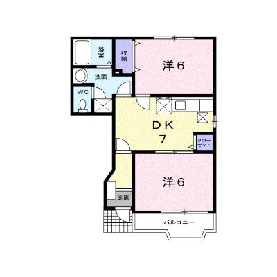 カルム・コリーヌⅡ 102【管理NO：1-012027902-01020】 ★家具家電は申し込み後に搬入します 2026年08月上旬入居可能の外観画像