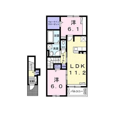 ローザ・ヴィレⅢ 203【管理NO：1-025812503-02030】 ★家具家電は申し込み後に搬入しますの外観画像