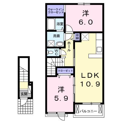 エムズ　サニーガーデンⅦ 203【管理NO：1-018906201-02030】 ★家具家電は申し込み後に搬入します★の外観画像