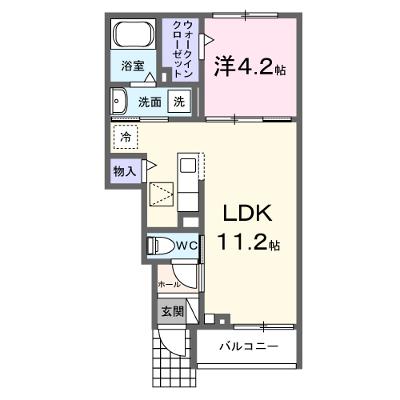 ラフレシールⅡ 104【管理NO：1-028022401-01040】 ★家具家電は申し込み後に搬入します★ ★2026年08月下旬入居可能★の外観画像