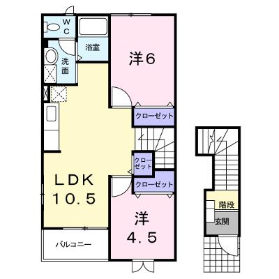 ヴィラ・アベニールＢ 201【管理NO：1-012247301-02010】 ★家具家電は申し込み後に搬入します★の外観画像