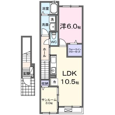 エピナール土浦１ 202【管理NO：1-027333801-02020】 ★家具家電は申し込み後に搬入します★の外観画像