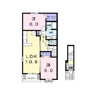 シャン　ドゥ　フルール　Ｃ 201【管理NO：1-020485401-02010】 ★家具家電は申し込み後に搬入します★の外観画像