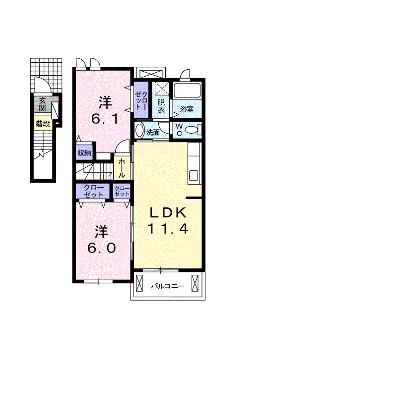 アンジュ・ソレイユＢ 203【管理NO：1-016712302-02030】 ★家具家電は申し込み後に搬入します 2026年07月上旬入居可能の外観画像