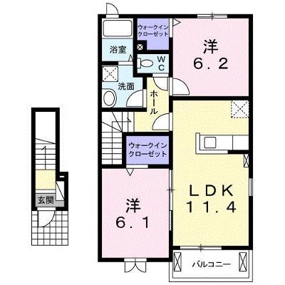 シェーヌⅡ 203【管理NO：1-021283801-02030】 2026年08月上旬入居可能の外観画像