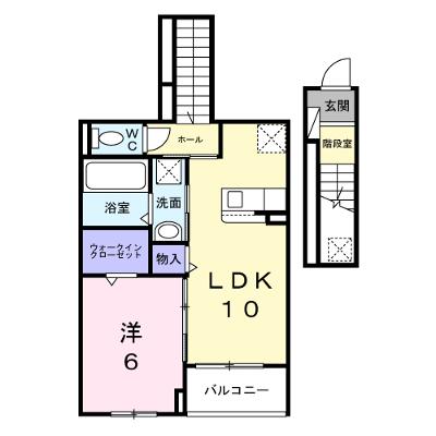 ベル・コリーヌＢ 203【管理NO：1-028379502-02030】 ★家具家電は申し込み後に搬入しますの外観画像