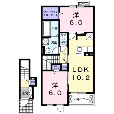 エンシーナ 202【管理NO：1-024746601-02020】 ★家具家電は申し込み後に搬入します★ ★2026年11月上旬入居可能★の外観画像