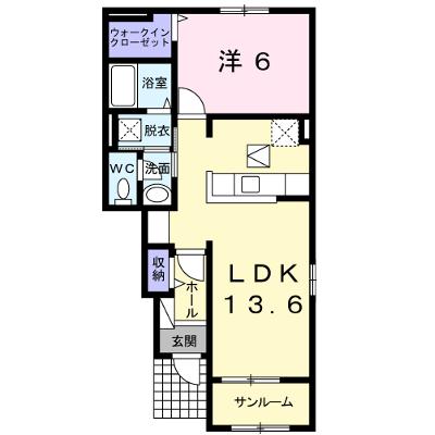 ルミエールⅠ 102【管理NO：1-021319601-01020】 ★家具家電は申し込み後に搬入します★ ★2026年08月上旬入居可能★の外観画像