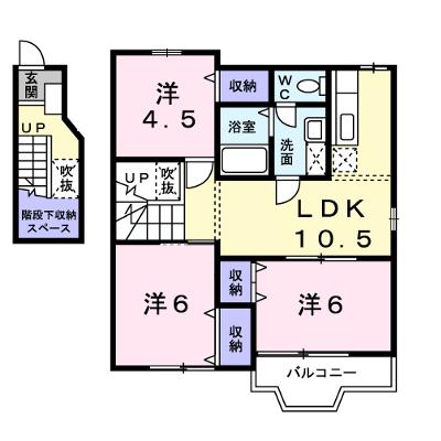 ハミングバードＢ 201【管理NO：1-007689002-02010】 ★家具家電は申し込み後に搬入します★ ★2026年08月下旬入居可能★の外観画像