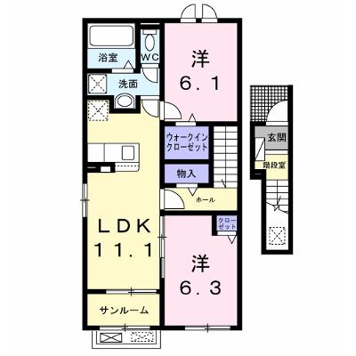 Ｋ’ｓヴィレッジ旭Ｃ 203【管理NO：1-028446103-02030】 ★家具家電は申し込み後に搬入します 2026年07月下旬入居可能の外観画像