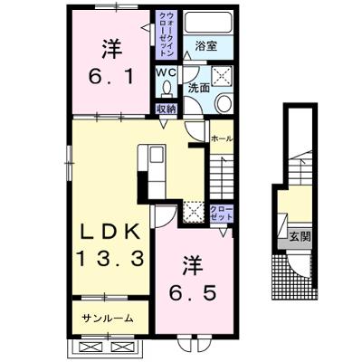 Ｋ’ｓヴィレッジ旭Ｂ 201【管理NO：1-028446102-02010】 ★家具家電は申し込み後に搬入します 2026年07月下旬入居可能の外観画像