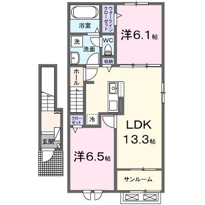 カーサ・セイスＢ 203【管理NO：1-027971402-02030】 ★家具家電は申し込み後に搬入します 2026年09月下旬入居可能の外観画像
