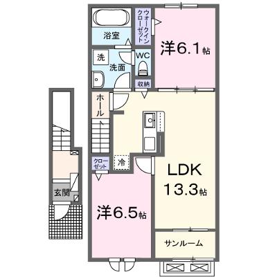 カーサ・セイスＢ 202【管理NO：1-027971402-02020】 ★家具家電は申し込み後に搬入します 2026年09月下旬入居可能の外観画像