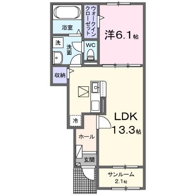 エパヌィールさくらⅡ 104【管理NO：1-027292002-01040】 ★家具家電は申し込み後に搬入します★ ★2026年09月上旬入居可能★の外観画像