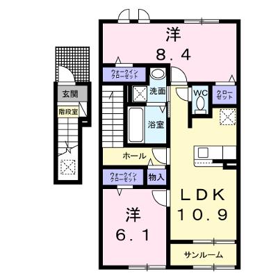 ニコリヴⅡ 203【管理NO：1-028404102-02030】 ★家具家電は申し込み後に搬入します★ ★2026年10月中旬入居可能★の外観画像