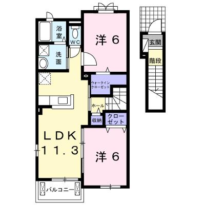 ベル　クレール 205【管理NO：1-022498701-02050】 ★家具家電は申し込み後に搬入します 2026年08月中旬入居可能の外観画像