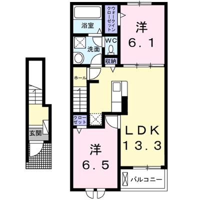 アンジュメゾン　Ⅲ 205【管理NO：1-027216801-02050】 ★家具家電は申し込み後に搬入しますの外観画像
