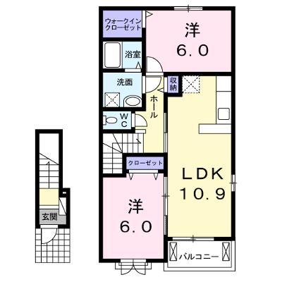 シャインズ　ウィンドⅠ 203【管理NO：1-022384801-02030】 ★家具家電は申し込み後に搬入します 2026年08月上旬入居可能の外観画像