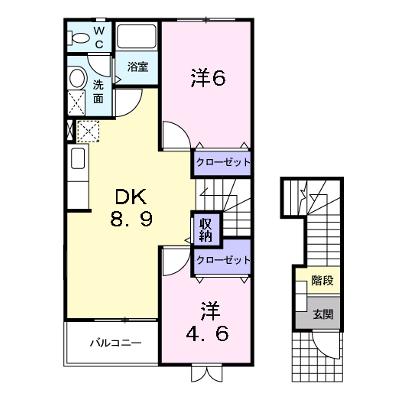 ル・シエルⅠ 202【管理NO：1-011855601-02020】 ★家具家電は申し込み後に搬入します 2026年07月下旬入居可能の外観画像