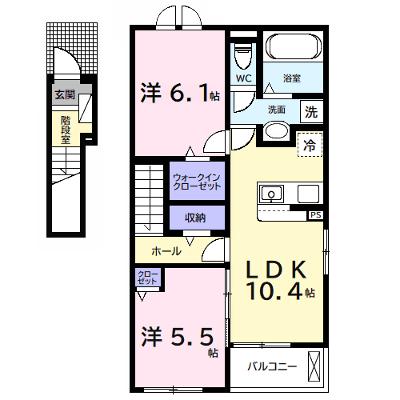ＫｏｕｗａⅠ 201【管理NO：1-028395901-02010】 ★家具家電は申し込み後に搬入します★の外観画像