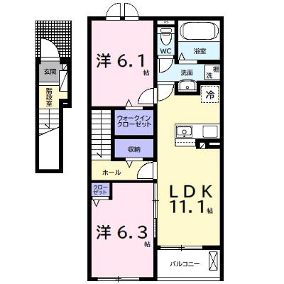 ウルルⅠ 202【管理NO：1-028242701-02020】 ★家具家電は申し込み後に搬入します 2026年08月上旬入居可能の外観画像