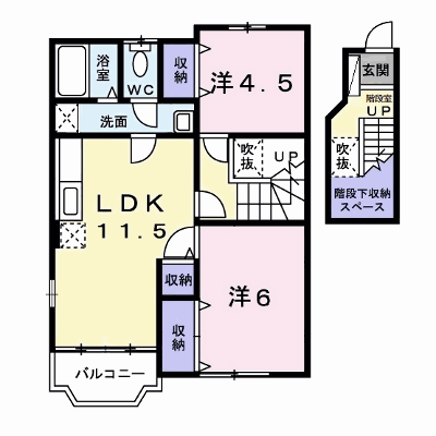 ニューブランパレスⅠ 204【管理NO：1-011347801-02040】 ★家具家電は申し込み後に搬入します★の外観画像