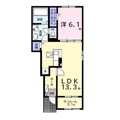 プラシード 103【管理NO：1-027517202-01030】 ★家具家電は申し込み後に搬入します★の外観画像