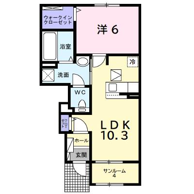 エスポワール 102【管理NO：1-026556001-01020】 ★家具家電は申し込み後に搬入しますの外観画像