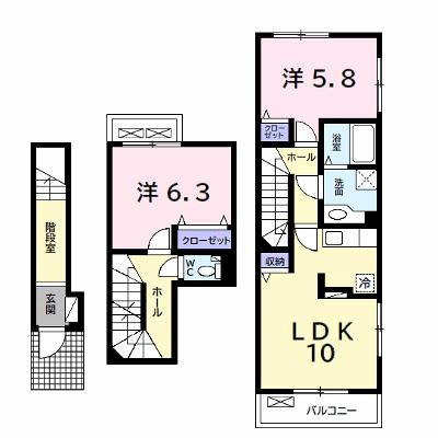 サンヴェール茂原Ｃ 206【管理NO：1-020958203-02060】 ★家具家電は申し込み後に搬入します★の外観画像