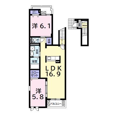 カレントカーサ　ガーデン 201【管理NO：1-020740401-02010】 ★家具家電は申し込み後に搬入しますの外観画像