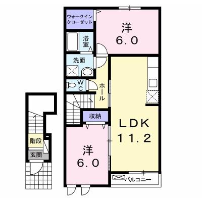 ジュネス　ド　アイサ 202【管理NO：1-017212002-02020】 ★家具家電は申し込み後に搬入します 2026年09月中旬入居可能の外観画像
