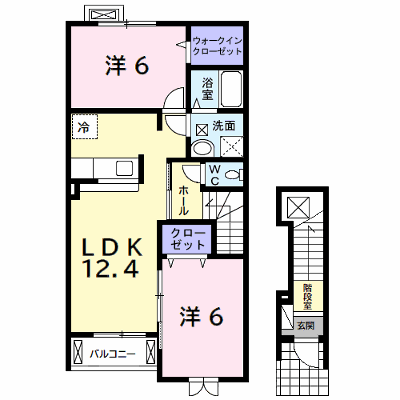 フォレストⅥ 202【管理NO：1-015374901-02020】 ★家具家電は申し込み後に搬入します★の外観画像