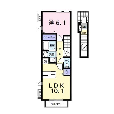 プリートボニータⅡ 202【管理NO：1-014840001-02020】 ★家具家電は申し込み後に搬入しますの外観画像