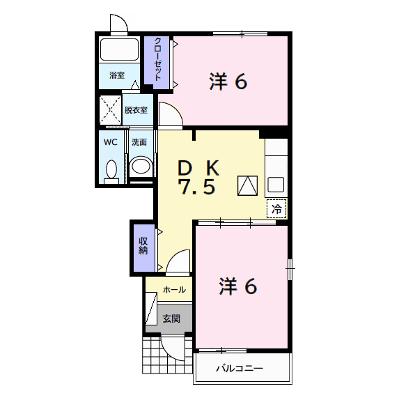 ジャック　パレスＡ 102【管理NO：1-012955701-01020】 ★家具家電は申し込み後に搬入しますの外観画像