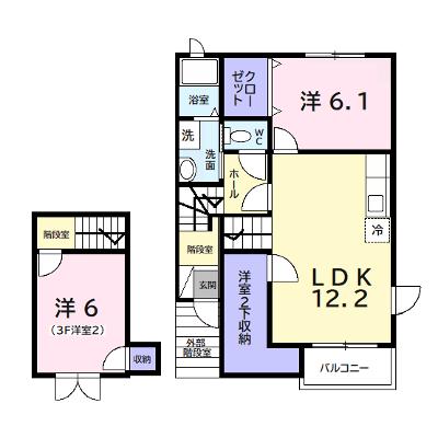 アヴニールⅡ 204【管理NO：1-010244701-02040】 ★家具家電は申し込み後に搬入します★の外観画像