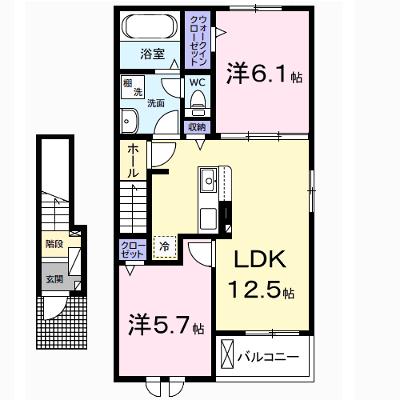 アルコパレーノⅡ 203【管理NO：1-027469102-02030】 ★家具家電は申し込み後に搬入します★の外観画像
