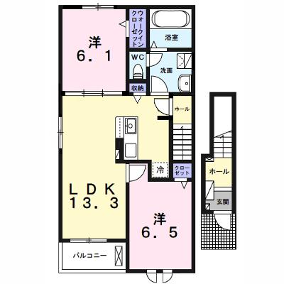 ニューフィールド　ビレッジⅠ 201【管理NO：1-027332202-02010】 ★家具家電は申し込み後に搬入します★の外観画像