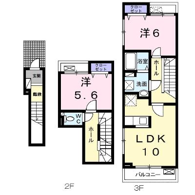 リーブ　セレブリテⅢ　Ｃ 204【管理NO：1-021239801-02040】 ★家具家電は申し込み後に搬入します★の外観画像