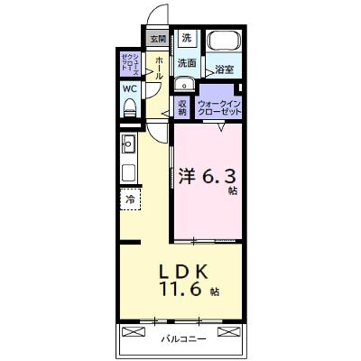 ルポン　ボヌール 203【管理NO：1-028588101-02030】 ★家具家電は申し込み後に搬入します★ ★2026年08月下旬入居可能★の外観画像