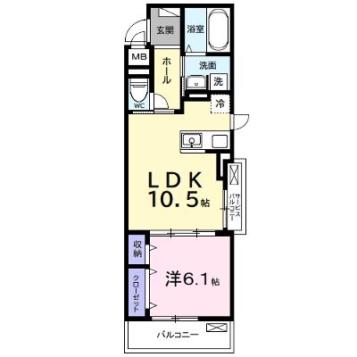 ルポン　ボヌール 201【管理NO：1-028588101-02010】 ★家具家電は申し込み後に搬入します★ ★2026年08月下旬入居可能★の外観画像