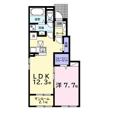 サン・デリアーナⅡ 105【管理NO：1-027755901-01050】 ★家具家電は申し込み後に搬入します★ ★2026年11月中旬入居可能★の外観画像