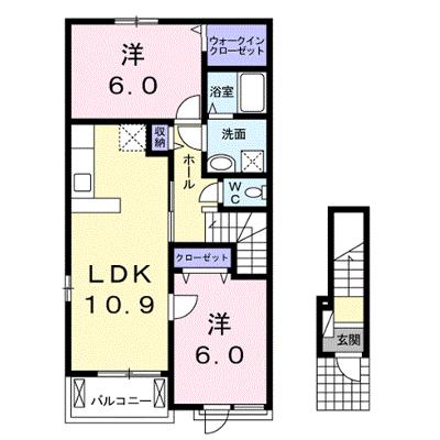 マ・シェリーミントＡ 201【管理NO：1-019990701-02010】 ★家具家電は申し込み後に搬入します★の外観画像