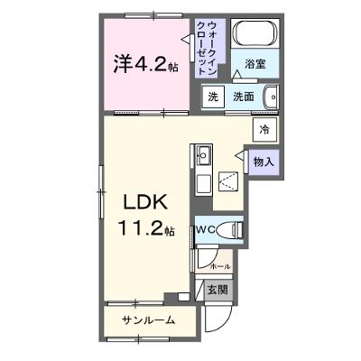 アン・フェリシア 101【管理NO：1-027908401-01010】 ★家具家電は申し込み後に搬入します★の外観画像