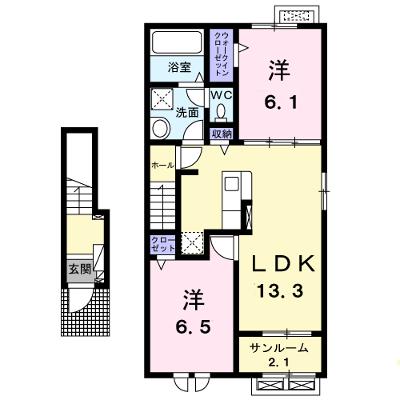 ヒカルサ新潟姥ケ山 204【管理NO：1-028664001-02040】 ★家具家電は申し込み後に搬入します★ ★2026年09月下旬入居可能★の外観画像