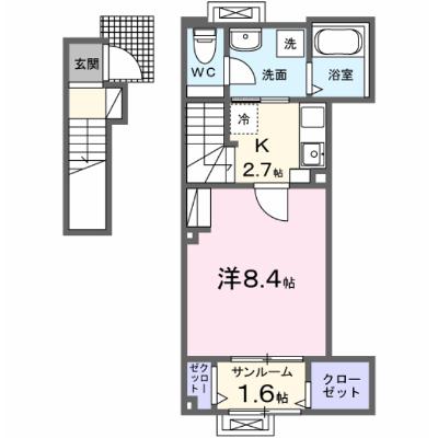 シャトレーベル 202【管理NO：1-027976301-02020】 ★家具家電は申し込み後に搬入します★ ★2026年09月上旬入居可能★の外観画像