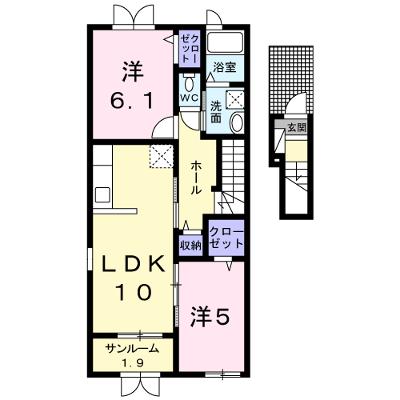 ホワイトパレス 205【管理NO：1-019093401-02050】 ★家具家電は申し込み後に搬入します★ ★2026年10月中旬入居可能★の外観画像