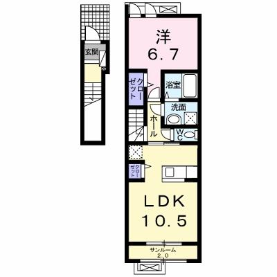パインズ中島 203【管理NO：1-018812301-02030】 ★家具家電は申し込み後に搬入しますの外観画像