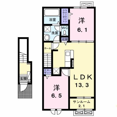 ブルーム 203【管理NO：1-028587601-02030】 ★家具家電は申し込み後に搬入します 2026年09月上旬入居可能の外観画像